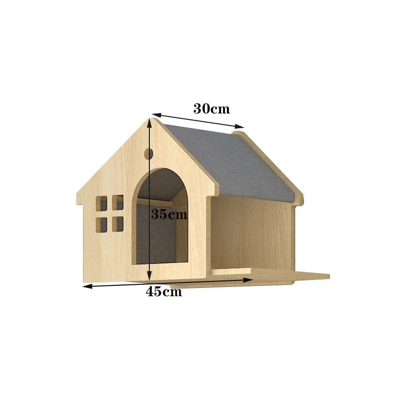 Wooden Wall Climbing Set for Cat
