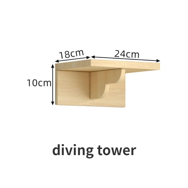 Wooden Wall Climbing Set for Cat