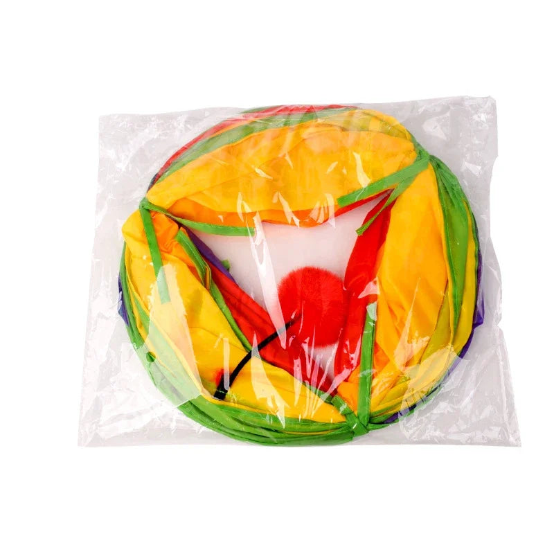 Cat Rainbow Tunnel Tube, Foldable Cat Toy