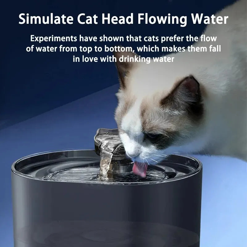 Cat Water Fountain Auto Recirculate Filtering Cats Dog Water Dispenser