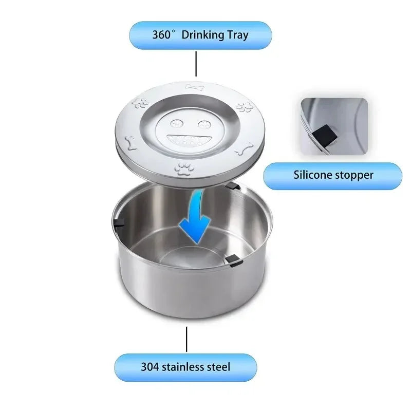 Big Capacity Stainless Steel Dog Floating Bowl