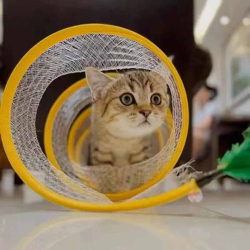 Folded Cat Tunnel S Type Cats Tunnel Spring Toy