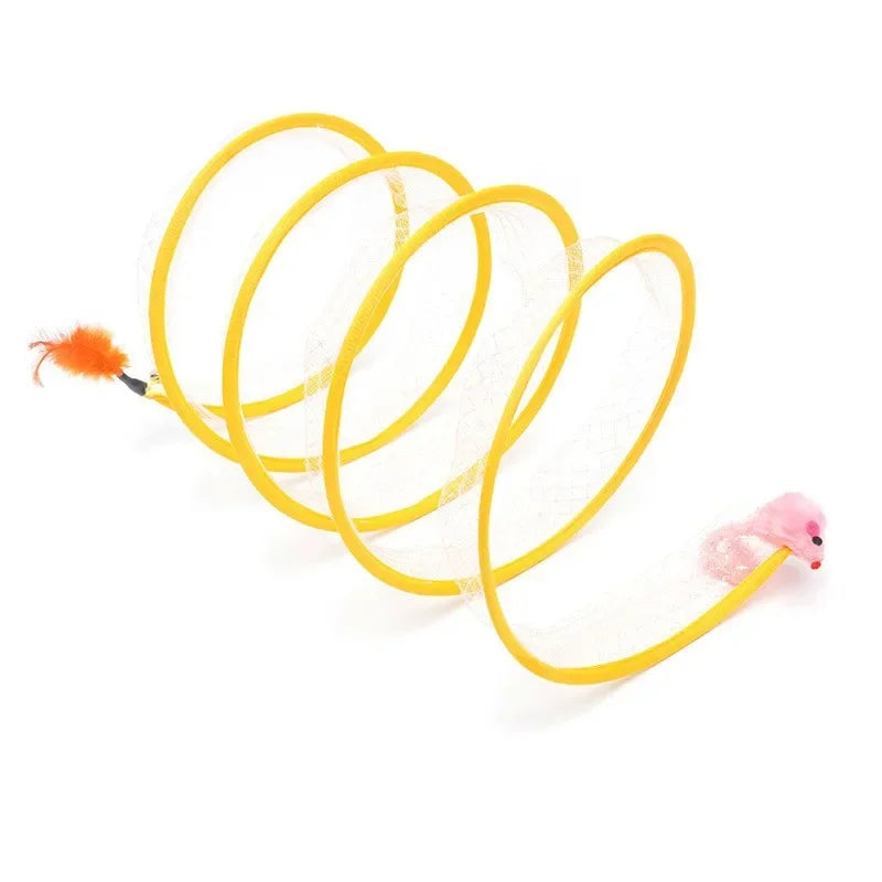 Folded Cat Tunnel S Type Cats Tunnel Spring Toy