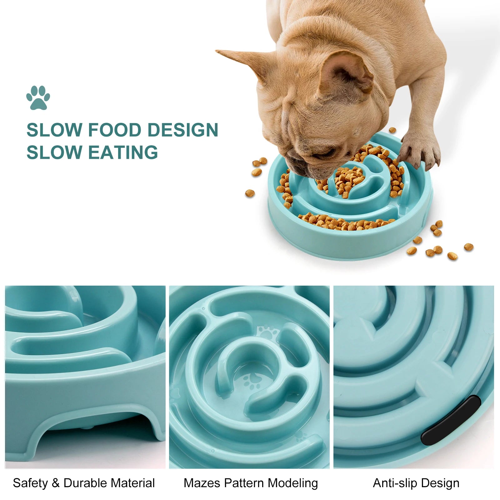 Pet Dog Slow Feeder Bowl Fun