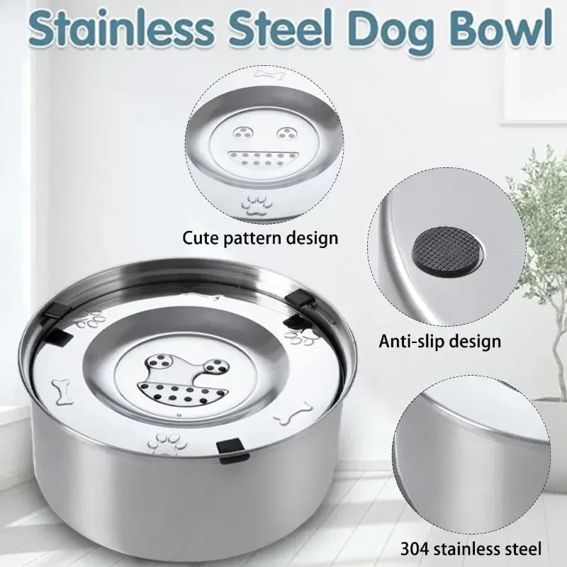 Big Capacity Stainless Steel Dog Floating Bowl