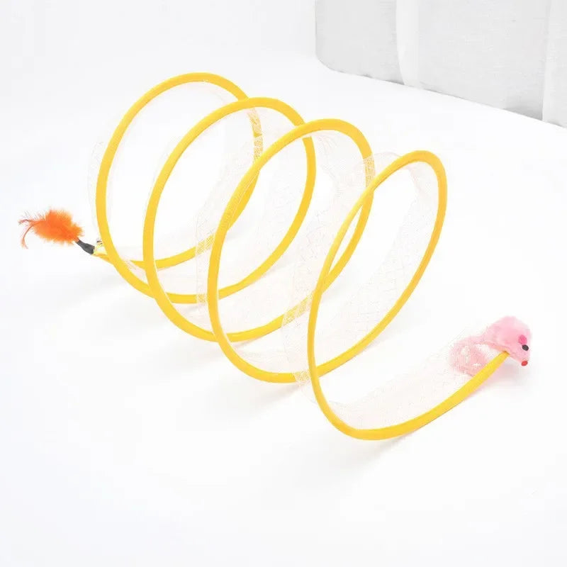 Folded Cat Tunnel S Type Cats Tunnel Spring Toy