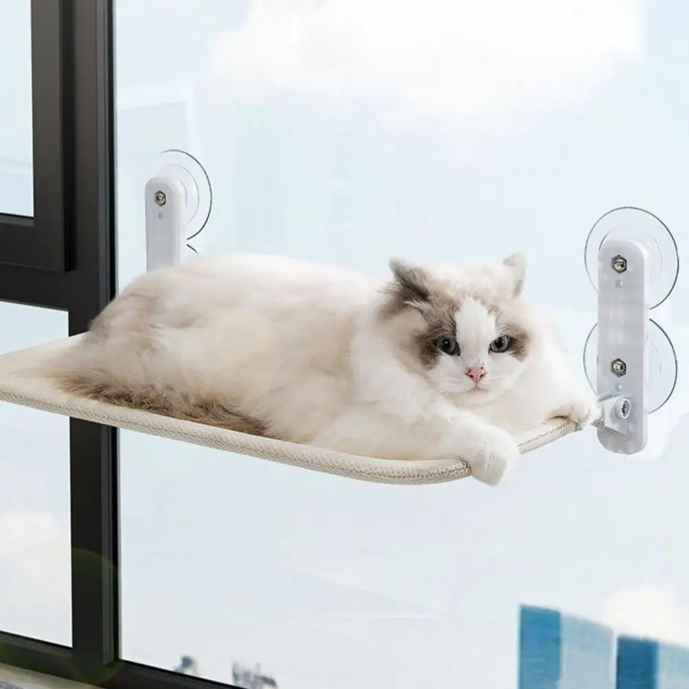 Window Mounted Cat Hammock Breathable Mesh Fabric Cover Foldable Cat Bed