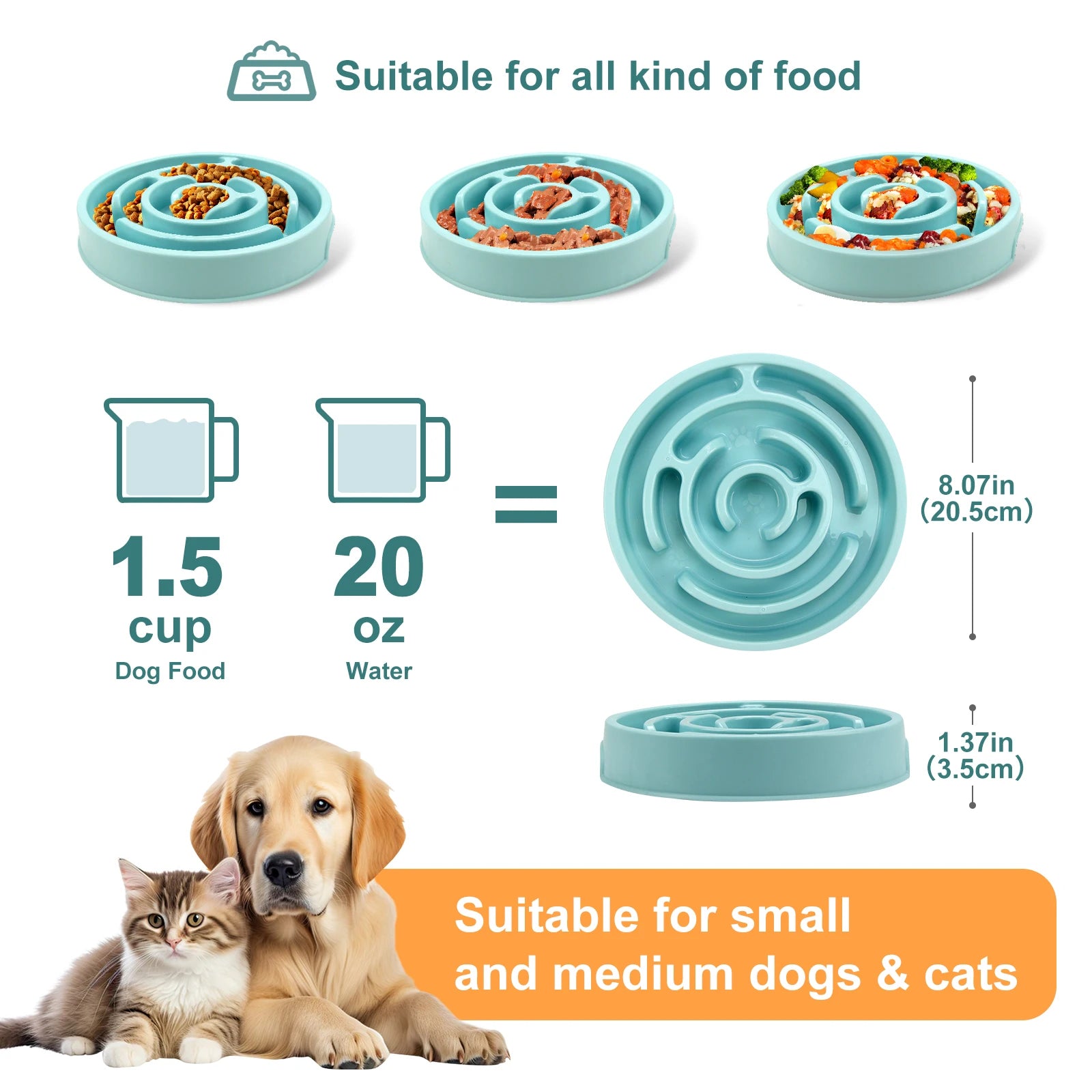 Pet Dog Slow Feeder Bowl Fun