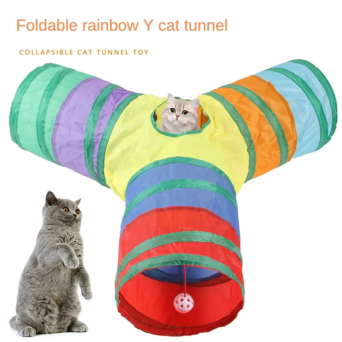 Y-Shape Pet Cat Tunnel Toy