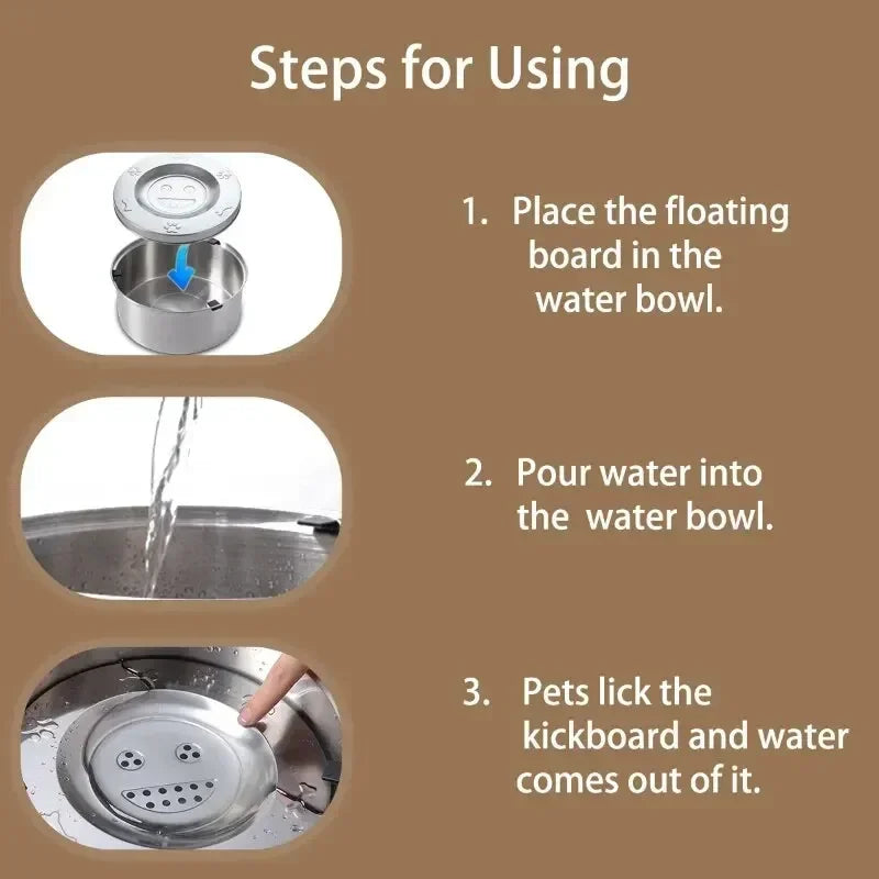 Big Capacity Stainless Steel Dog Floating Bowl