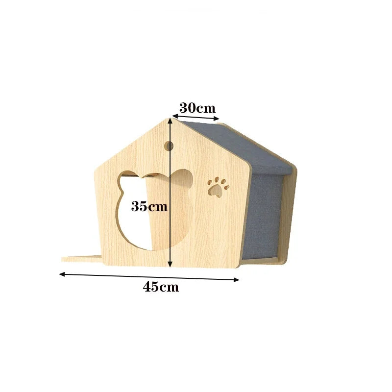 Wooden Wall Climbing Set for Cat