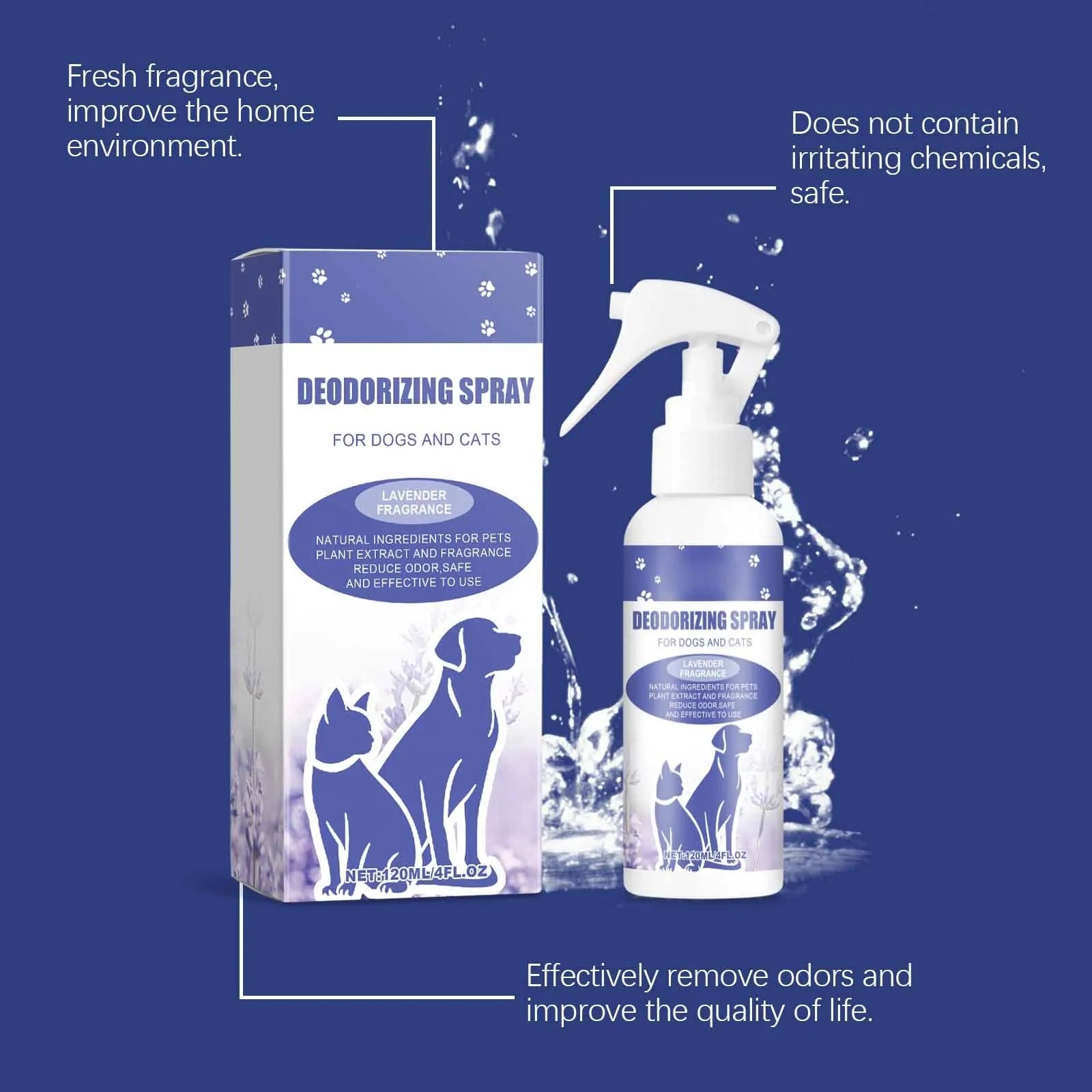 Pet Deodorant Natural Plant Formula Liquid Perfume