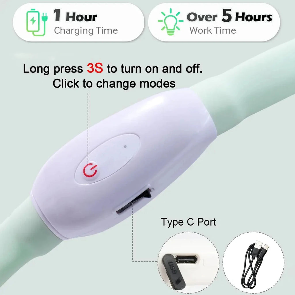 USB Rechargeable Glowing Collar for Large and Small Dogs