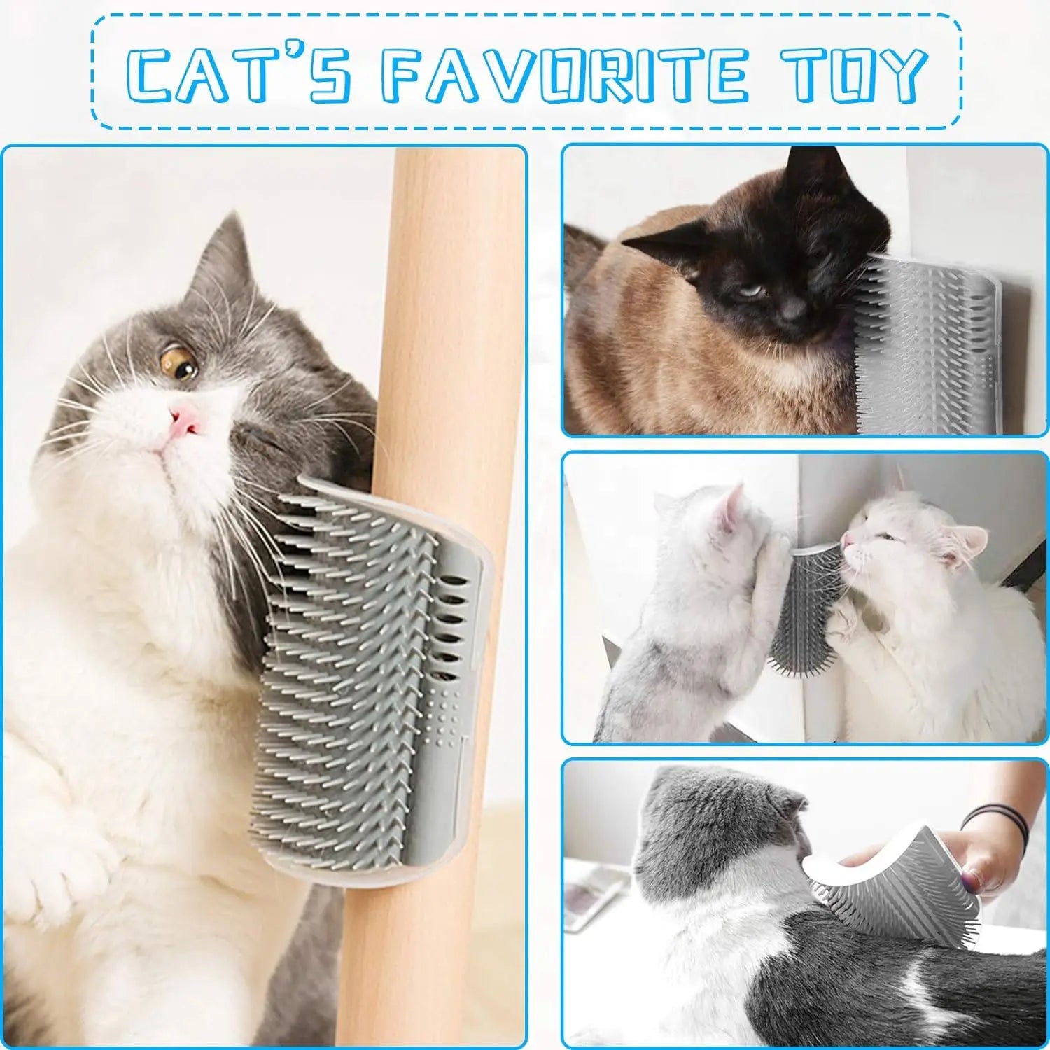 Cat Self Groomer,Soft Cat Wall Corner Scratcher