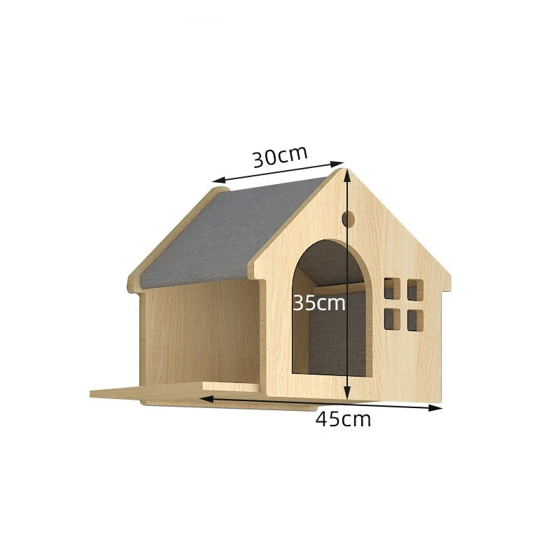 Wooden Wall Climbing Set for Cat