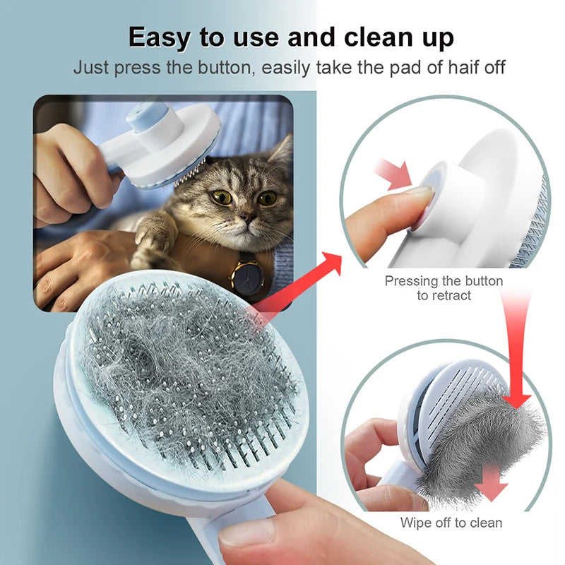 Cat Brush Pet Grooming Hair Removal Brush for Cats
