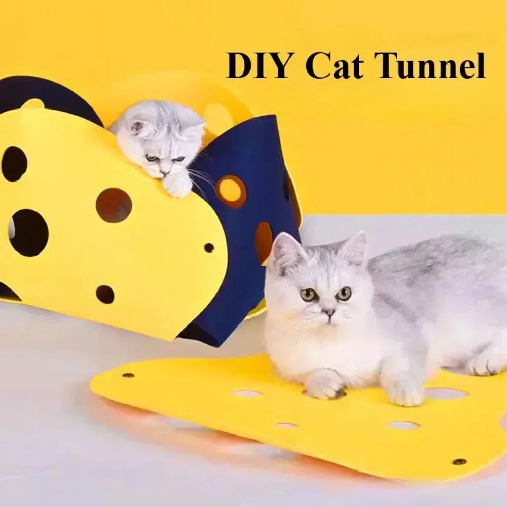 Cat Tunnels Bed Foldable Pet Tunnel Tube Bed with Holes