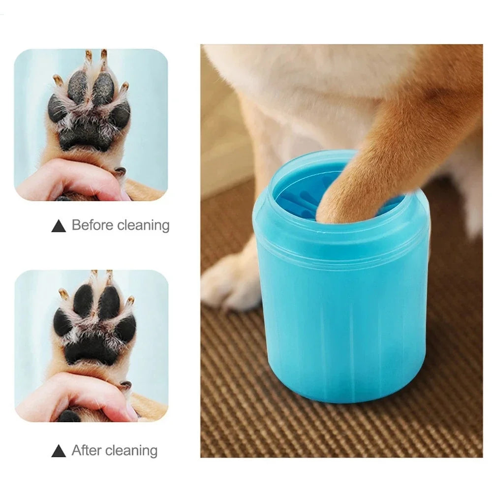 Portable Pet Paw Cleaner Soft Silicone Brush Dog Cat