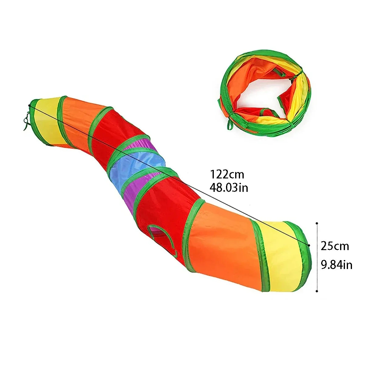 Cat Rainbow Tunnel Tube, Foldable Cat Toy