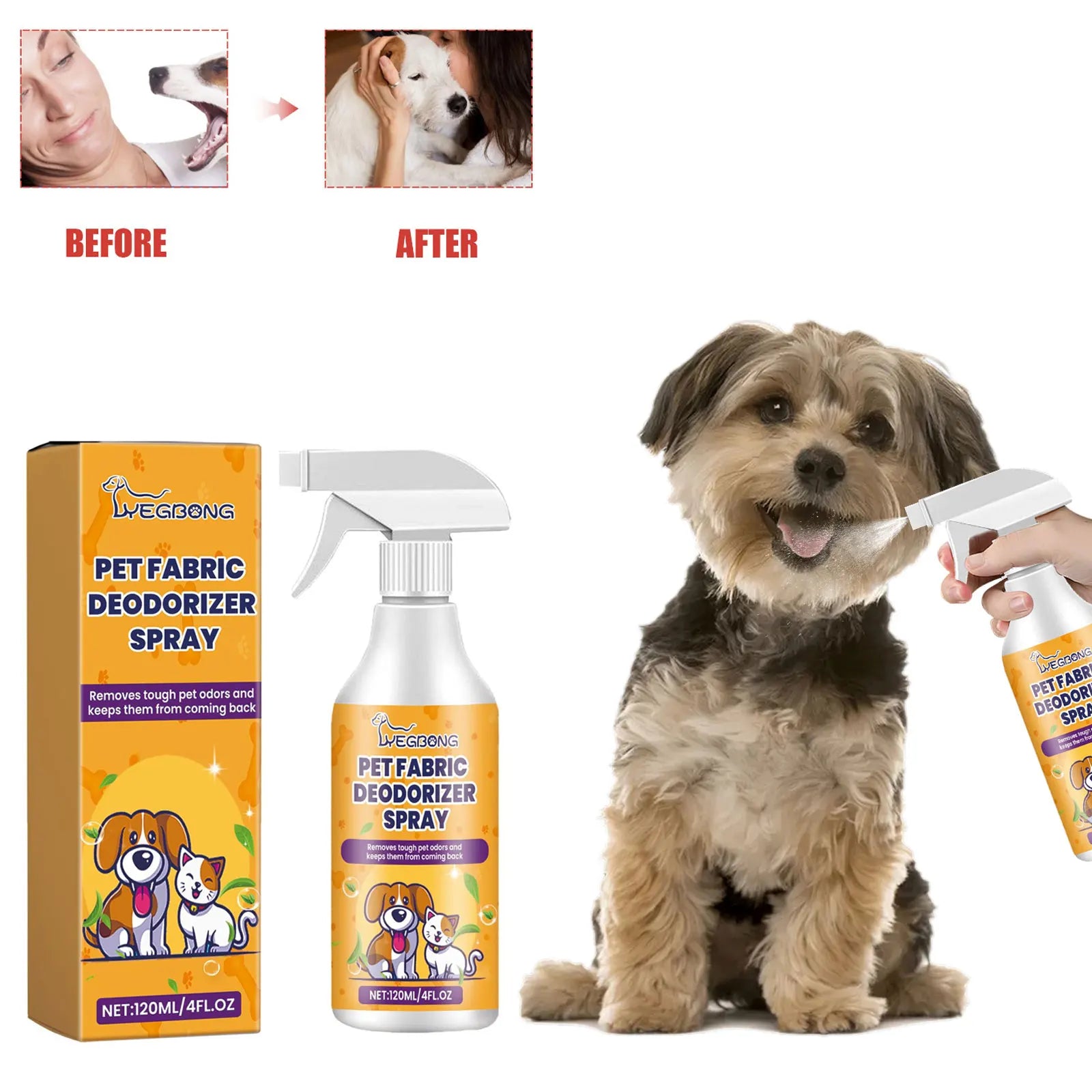 Pet Deodorant Spray Remove Body Odor Smelly Deodoriser