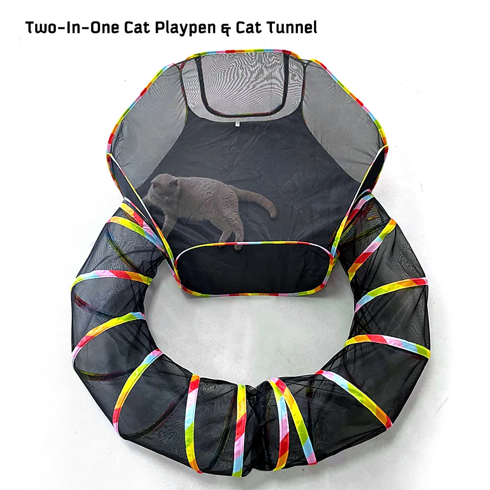 Outdoors Cat Enclosure Foldable Pet Playpen