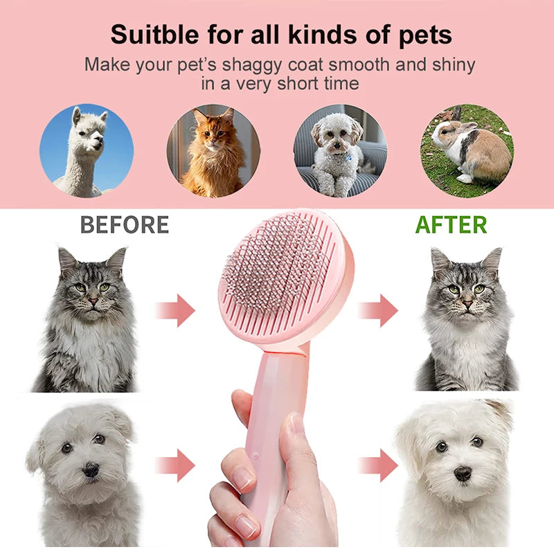 Cat Brush Pet Grooming Hair Removal Brush for Cats