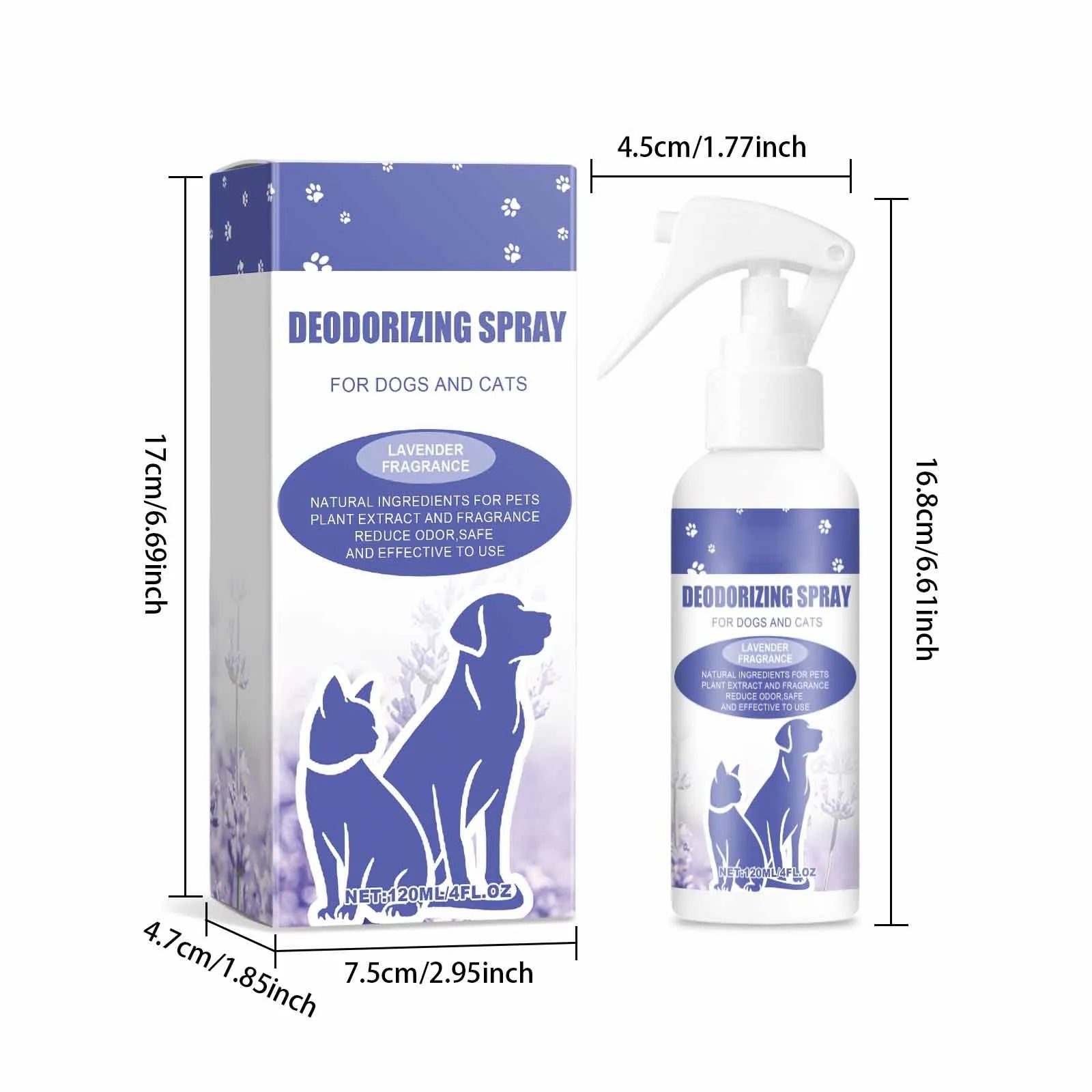 Pet Deodorant Natural Plant Formula Liquid Perfume